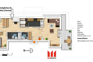 Grundriss Dachterrassenwohnung