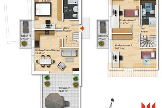 Plano de planta del apartamento 4