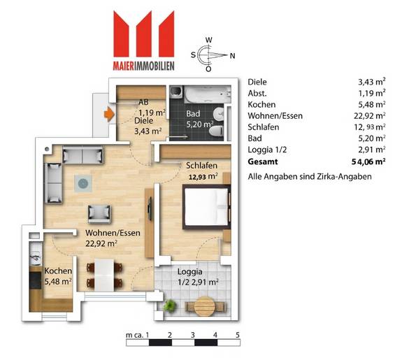 Floor plan furnished