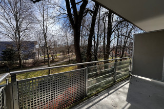 View from the covered east-facing balcony