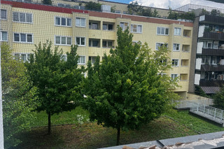 View of the quiet courtyard