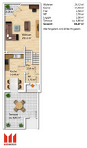 Floor plan kitchen living room Pestalozzi