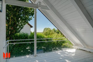 West balcony with a view of the countryside