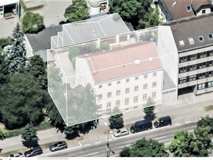 Decisión preliminar para nuevo edificio! Parcela para un edificio residencial y comercial con TG