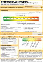 Beispiel eines Energieausweises für Wohngebäude